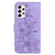 Samsung Galaxy A53 5G Lily Embossed Leather Phone Case - Purple