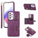 Samsung Galaxy A53 5G Horizontal Card Bag Ring Holder Phone Case with Dual Lanyard - Dark Purple