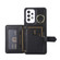 Samsung Galaxy A53 5G Horizontal Card Bag Ring Holder Phone Case with Dual Lanyard - Black