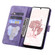 Samsung Galaxy A53 5G Cartoon Sakura Cat Embossed Leather Phone Case - Purple