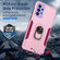 Samsung Galaxy A53 5G Pioneer Armor Heavy Duty PC + TPU Phone Case with Holder - Pink