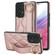 Samsung Galaxy A53 5G Non-slip Full Coverage Ring PU Phone Case with Wristband - Rose Gold
