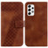 Samsung Galaxy A53 5G 7-shaped Embossed Leather Phone Case - Brown