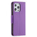 iPhone 13 Pro Max Litchi Texture Pure Color Horizontal Flip Leather Case with Holder & Card Slots & Wallet & Lanyard  - Purplez