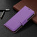 iPhone 13 Pro Max Litchi Texture Pure Color Horizontal Flip Leather Case with Holder & Card Slots & Wallet & Lanyard  - Purplez