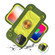 iPhone 13 Pro Max Shockproof Silicone + PC Protective Case with Dual-Ring Holder  - Avocado