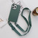 iPhone 13 Pro Max Elastic Silicone Protective Case with Wide Neck Lanyard  - Dark Green
