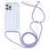 iPhone 13 Pro Max Transparent Acrylic Airbag Shockproof Phone Protective Case with Lanyard  - Purple Blue Apricot