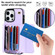 iPhone 13 Pro Max RFID Card Slot Phone Case with Long Lanyard - Purple