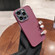 iPhone 13 Pro Max Electroplated Lens Frame Phone Case with Lens Film - Wine Red