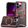 iPhone 13 Pro Max Armour Two-color MagSafe Magnetic TPU + PC Phone Case - Black + Red