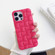 iPhone 13 Pro Max 3D Cube Weave Texture Skin Feel Phone Case - Rose Red