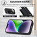 iPhone 13 Pro Max Wristband Vertical Flip Wallet Back Cover Phone Case - Black