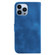 iPhone 13 Pro Max 7-shaped Embossed Leather Phone Case - Blue