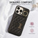iPhone 13 Pro Max Horizontal Card Bag Ring Holder Phone Case with Dual Lanyard - Black