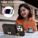 iPhone 13 Pro Max Horizontal Card Bag Ring Holder Phone Case with Dual Lanyard - Black