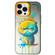 iPhone 13 Pro Max Double Layer Color Silver Series Animal Oil Painting Phone Case - Big Face Cat