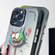 iPhone 13 Pro Max Double Layer Color Silver Series Animal Oil Painting Phone Case - White Dog