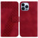 iPhone 13 Pro Max 7-shaped Embossed Leather Phone Case - Red