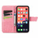 iPhone 13 Pro Max Butterfly Love Flower Embossed Horizontal Flip Leather Case with Bracket / Card Slot / Wallet / Lanyard  - Pink