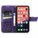 iPhone 13 Pro Max Butterfly Love Flower Embossed Horizontal Flip Leather Case with Bracket / Card Slot / Wallet / Lanyard  - Dark Purple