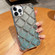 iPhone 13 Pro Max 3D Diamond Lattice Laser Engraving Glitter Paper Phone Case - Gradient Silver