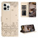 iPhone 13 Pro Max Cat Embossing Pattern Leather Phone Case with Lanyard - Beige
