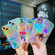 iPhone 13 Pro Max Laser Marble Pattern Clear TPU Shockproof Protective Case  - Pink