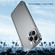 iPhone 13 Pro Max Metal Frame Frosted PC Shockproof Phone Case  - Black