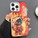 iPhone 13 Pro Max Engraved Colorful Astronaut Phone Case - Small Orange