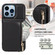 iPhone 13 Pro Max Crossbody Lanyard Zipper Wallet Leather Phone Case - Black
