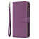 iPhone 13 Pro Max 9 Card Slots Zipper Wallet Leather Flip Phone Case - Dark Purple