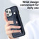 iPhone 13 Pro Max Shockproof Leather Phone Case with Wrist Strap - Blue iPhone 13 Pro Max Shockproof Leather Phone Case with Wrist Strap - Blue