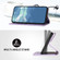 iPhone 13 Pro Max Line Pattern Skin Feel Leather Phone Case - Light Purple