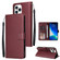 iPhone 13 Pro Max Multifunctional Horizontal Flip Leather Case, with Three Card Slot & Holder & Photo Frame & Lanyard  - Red Wine