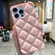 iPhone 13 Pro Max Diamond Lattice Varnish TPU Phone Case - Pink