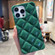 iPhone 13 Pro Max Diamond Lattice Varnish TPU Phone Case - Green