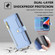 iPhone 13 Pro Max Sheep Texture Cross-body Zipper Wallet Leather Phone Case - Blue