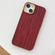iPhone 13 Pro Max Retro Wood Texture Shockproof Phone Case - Red