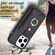 iPhone 13 Pro Max BF27 Metal Ring Card Bag Holder Phone Case - Black