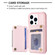iPhone 13 Pro Max BF27 Metal Ring Card Bag Holder Phone Case - Pink