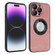 iPhone 13 Pro Max Skin Feel Leather MagSafe Magnetic Phone Case - Pink