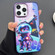 iPhone 13 Pro Max Engraved Colorful Astronaut Phone Case - Small Purple
