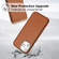 iPhone 13 Pro Max Leather Texture Full Coverage Phone Case - Brown