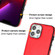 iPhone 13 Pro Max Leather Texture Full Coverage Phone Case - Red