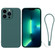 iPhone 13 Pro Max Silicone Phone Case with Wrist Strap - Deep Green
