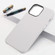 iPhone 13 Pro Max Lamb Grain PU Back Cover Phone Case - White