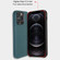 iPhone 13 Pro Max Lamb Grain PU Back Cover Phone Case - Dark Green