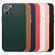 iPhone 13 Pro Max Lamb Grain PU Back Cover Phone Case - Dark Green