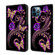 iPhone 12 Pro Max / 13 Pro Max Crystal 3D Shockproof Protective Leather Phone Case - Purple Flower Butterfly